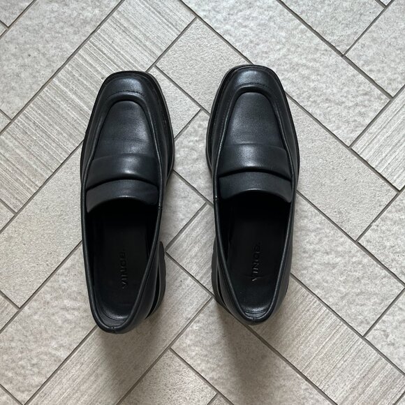 VINCE Black Leather Loafer - Picture 2 of 7